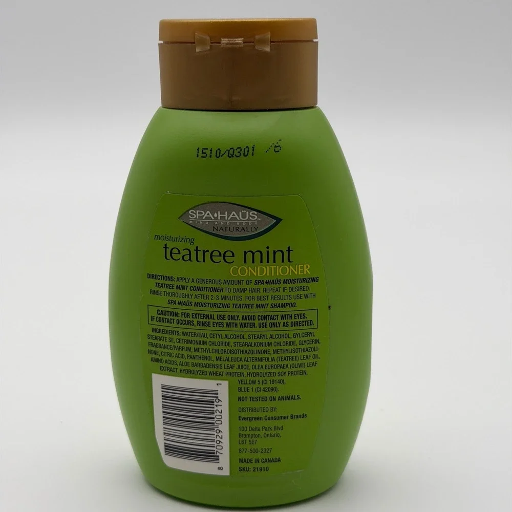 Spa Haus Naturally Moisturizing Teatree Mint Conditioner 14 fl oz Made in Canada